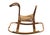 Brown Vintage Italian Wicker and Rattan Rocking Horse For Sale - Image 8 of 12