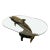 Metal Mid-Century French Brass and Glass Dolphin Coffee Table, 1960s For Sale - Image 7 of 7
