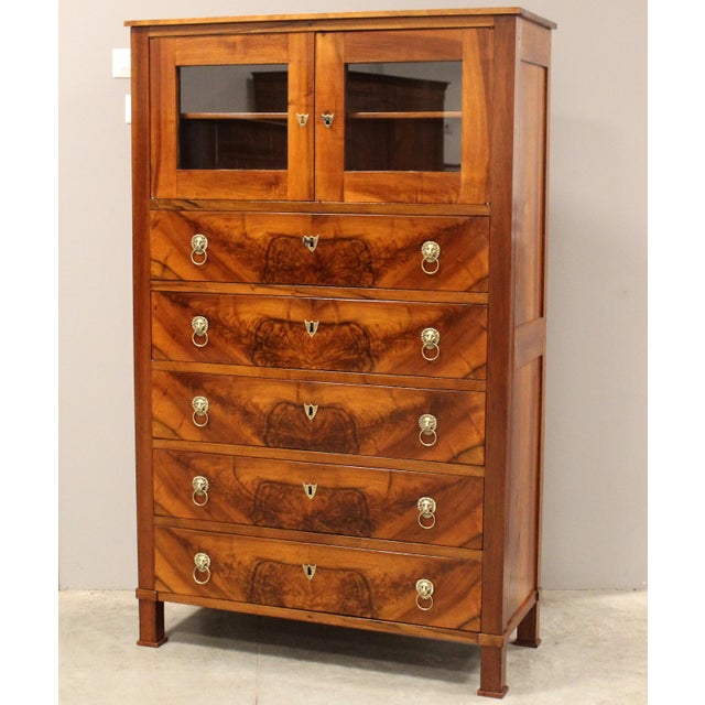 Empire Walnut Display Chest of Drawers, 19th Century For Sale - Image 17 of 17