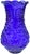 Cobalt Blue Glass Vase W/ Textured Motif For Sale - Image 4 of 7