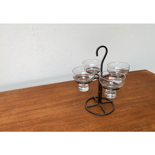 Danish Metal and Glass Candleholder, 1960s For Sale - Image 12 of 18