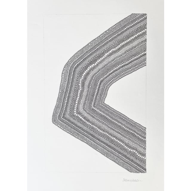 Minimalist Abstract Drawing With Black Ink For Sale