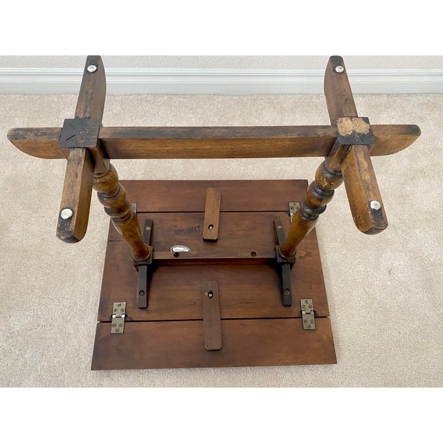 Wood Vintage Drop-Leaf Accent Table From the Highly Collectible "Diplomat" Collection by the Brandt Furniture Excellent Condition For Sale - Image 7 of 13