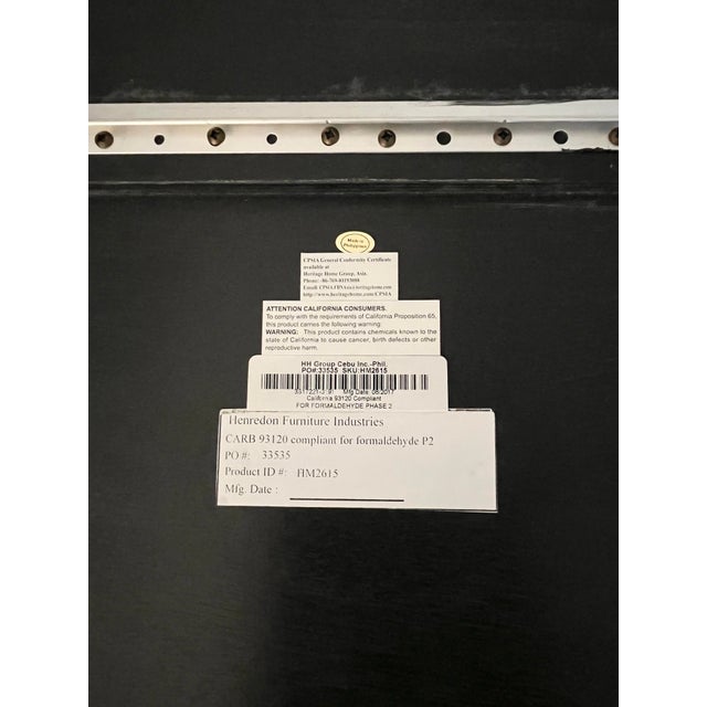 Wood Henredon Round Gilded & Black Framed Mirror – Mark D. Sikes Collection For Sale - Image 7 of 7