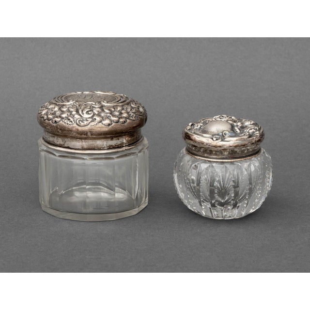 Silver Sterling Silver & Cut Glass Vanity Accessories, 8 For Sale - Image 8 of 18
