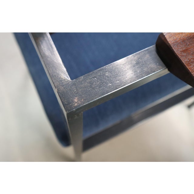 Set of Armchairs in Steel and Teak, 1970s For Sale - Image 15 of 18