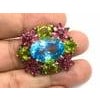 Bochic "Orient" Diamond, Peridot, Amethyst & Blue Topaz Ring Set 18K & Silver For Sale - Image 16 of 18