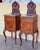 Antique French Mahogany Night Stands with marble top and crest, 1900, A Pair For Sale - Image 17 of 18