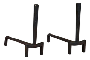 Pair of Brass Andirons by Saarinen Swanson Group