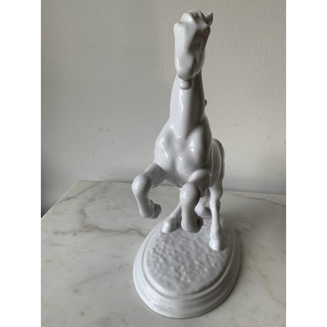 Keramos Vienna Manufactory 1960s Rearing Horse Vienna Porcelain Figurine "Lipizzan Stallion" by Wien Keramos For Sale - Image 4 of 11