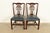English Councill Craftsmen Georgian Carved Mahogany Side Chairs or Dining Chairs, Pair For Sale - Image 3 of 14