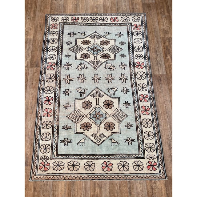 1960s Bellwether Rugs Vintage Oushak Rug For Sale - Image 5 of 5