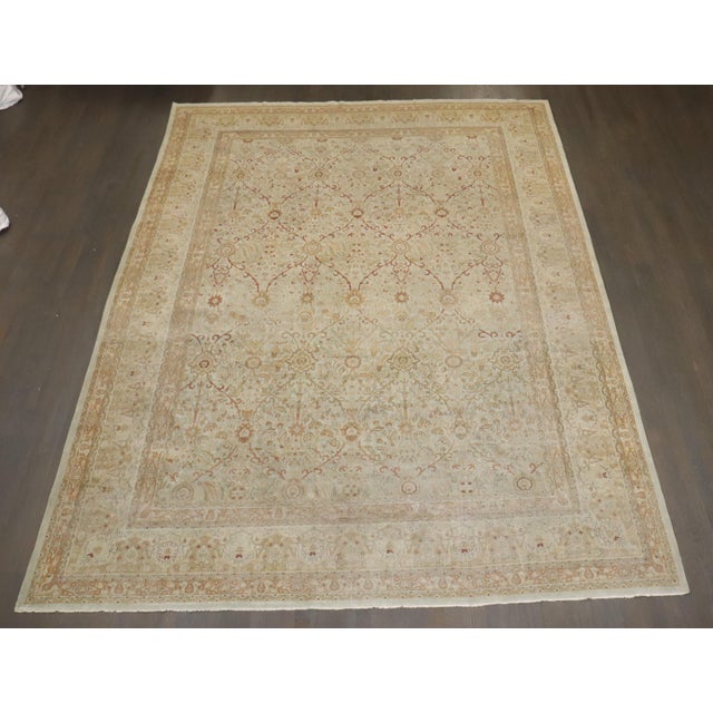 Brown Antique Zabihi Collection Turkish Sivas Elegant Room Size Rug For Sale - Image 8 of 9
