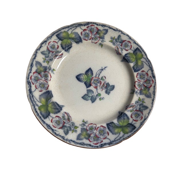 Late 19th Century Antique Frances Morley & Co. Transferware Ironstone Dinner Plate. 10.25" Diameter. 7 Plates Available For Sale - Image 5 of 10