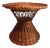 Vintage French Round Wicker Table, 1970s For Sale