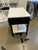 Brown Custom Oak Espresso Nightstands With Limestone Top & Shelf – Modern Organic Bedside Tables For Sale - Image 8 of 10