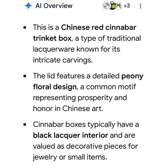 Wood Antique Chinese 6” Carved Peony Cinnabar & Brass Lacquer Box in Mint Condition For Sale - Image 7 of 7