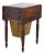 Antique Sheridan Flame Mahogany Two-Drawer Drop-Leaf Sewing Stand & Basket C1830 For Sale