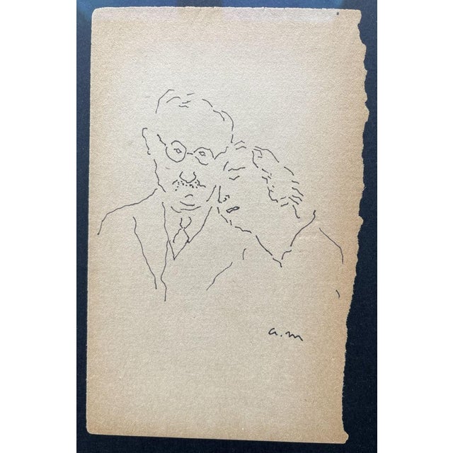 Albert Marquet, Mr and Mrs Marquet, Original Ink Drawing For Sale - Image 3 of 3