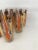 Mid-Century Modern Vintage Tumblers With Orange and Gold Decoration - Set of 8 For Sale - Image 3 of 7