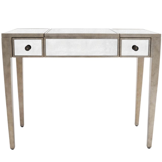 Constance Mirrored Vanity Table, Silver For Sale - Image 10 of 10
