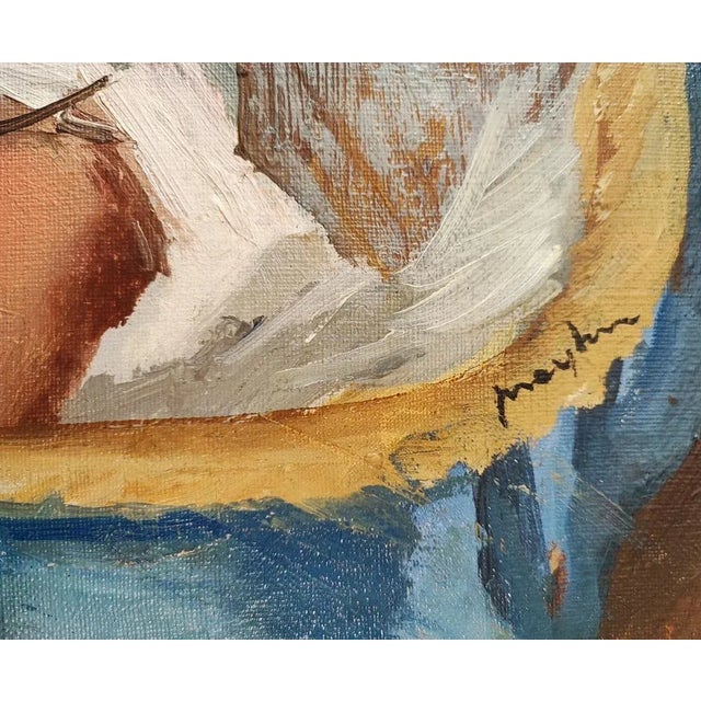 Henry Meylan, Bébé assis dans son couffin, Oil on Canvas For Sale - Image 3 of 10