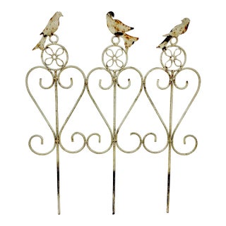 1940s Vintage Art Nouveau Boho Chic Arts & Crafts Garden Ornaments, Planter Bed Edging - Set of 4 For Sale