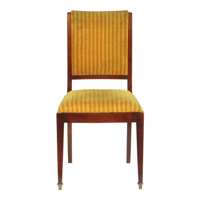 1920s French Regency Style Dining Room Chairs With Gold Velvet