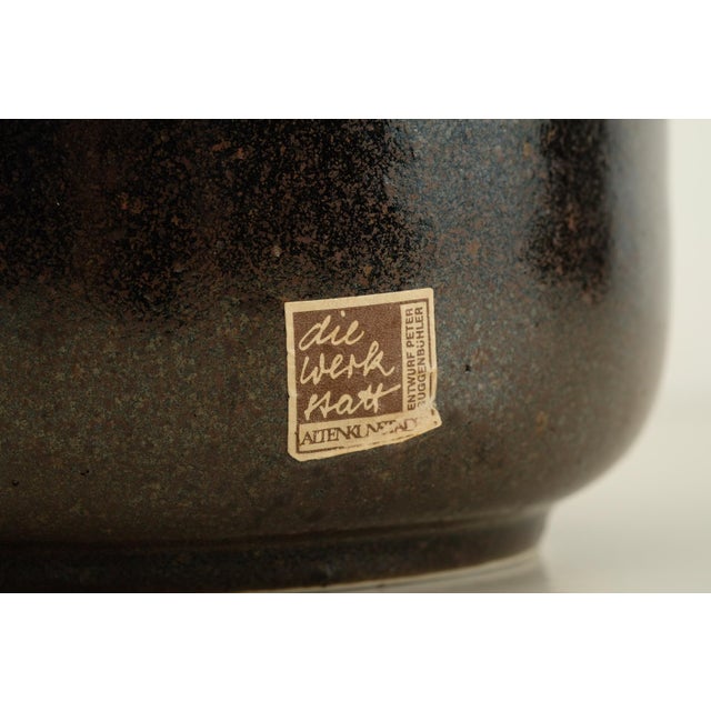 Black Studio Ceramic Vase by Peter Guggenbühler, 1970s For Sale - Image 8 of 11