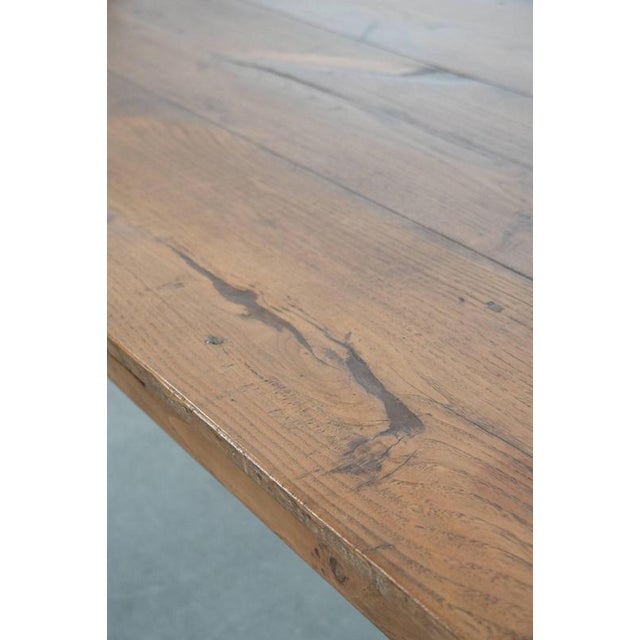 Antique French Oak Farmhouse Dining Table with Drawers For Sale - Image 16 of 18