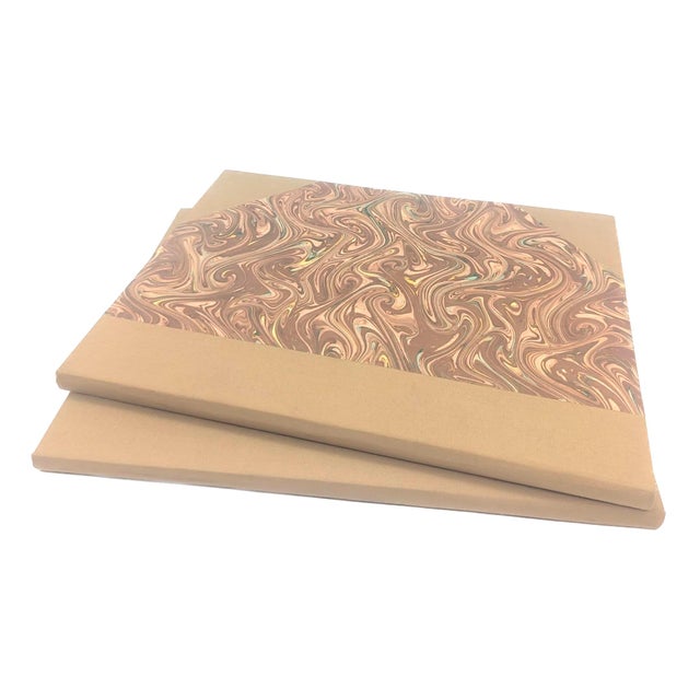 Campaign 1980s Florentine Blank Hardbound Books, a Pair For Sale - Image 3 of 11