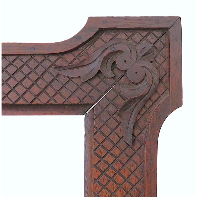 19th C. Carved Wood Picture Frame Fits 14" X 11" Rabbet Opening Antique Victorian For Sale In Providence - Image 6 of 6