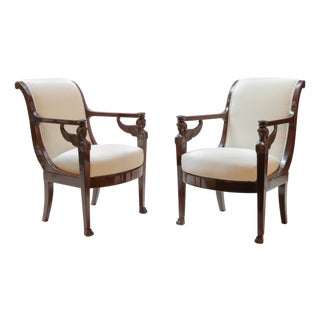 Pair of Empire Armchairs with Caryatids by Henri Jacob, France circa 1800-05 For Sale