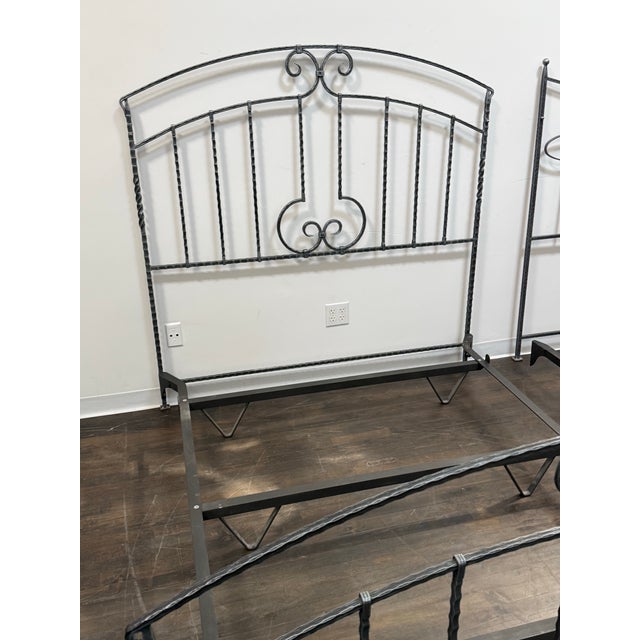 Full Size Claudio Rayes Wrought Iron Bed Frame, Model 28 For Sale - Image 12 of 12