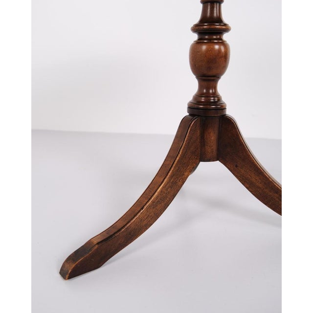 Antique Side Table in Mahogany with Turned Column, 1890s For Sale - Image 4 of 11