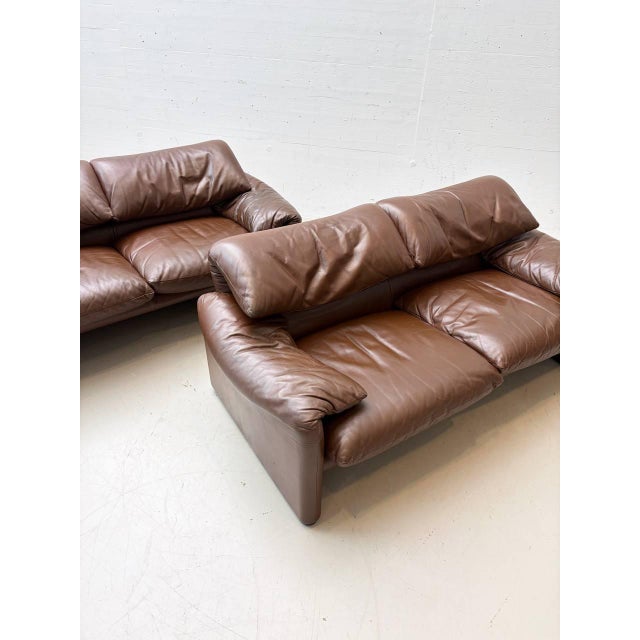 Maralunga Sofas by Vico Magistretti for Cassina, 1970s For Sale - Image 9 of 18