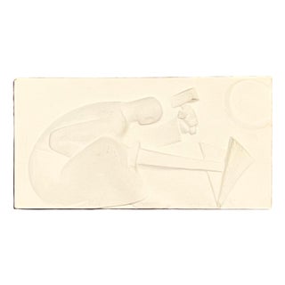 Early 20th Century George Aarons, Plaster Sculpture Relief Art Deco Plaque WPA Artist Peace Swords to Ploughshares For Sale