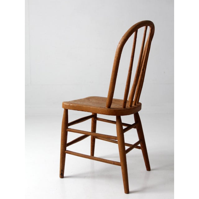 Antique Painted Windsor Bow Back Farmhouse Chair For Sale - Image 12 of 16