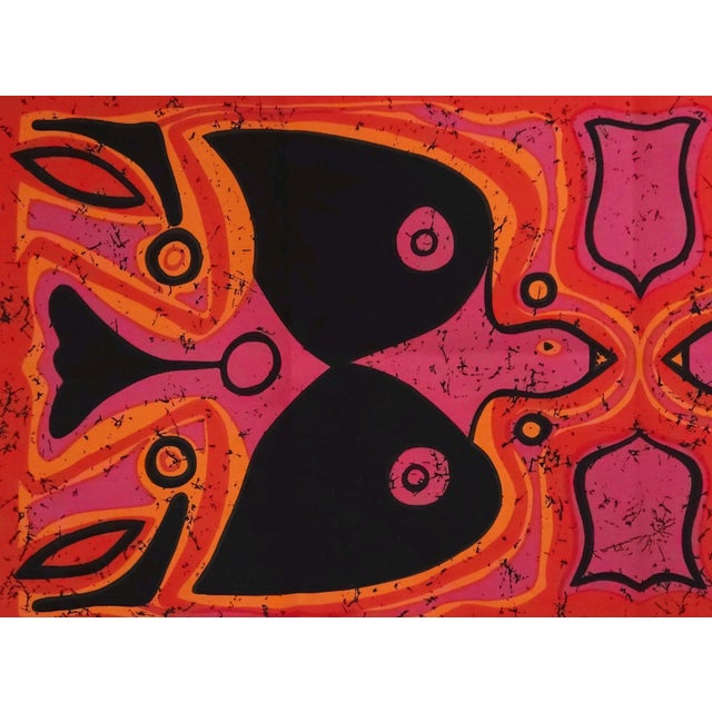 1970s Mid-Century German Pop Art Screen Printed Wall Hanging by Traute Sänger, 1970s For Sale - Image 5 of 6