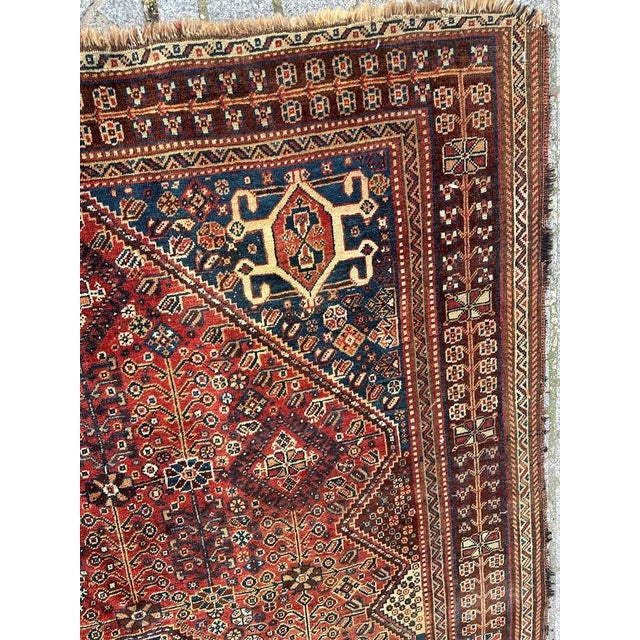 Antique Qashqai Rug, 1890s For Sale - Image 4 of 18