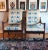 Very uncommon pair of Israeli Mr. and Mrs. chairs from the Megiddo Collection. Designed by Ib Kofod-Larsen and Mendell...