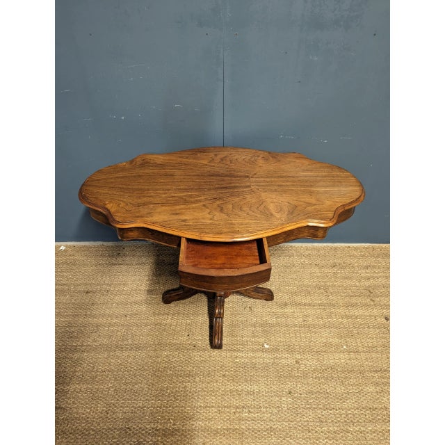 Vintage Oak Violin Table For Sale - Image 3 of 6