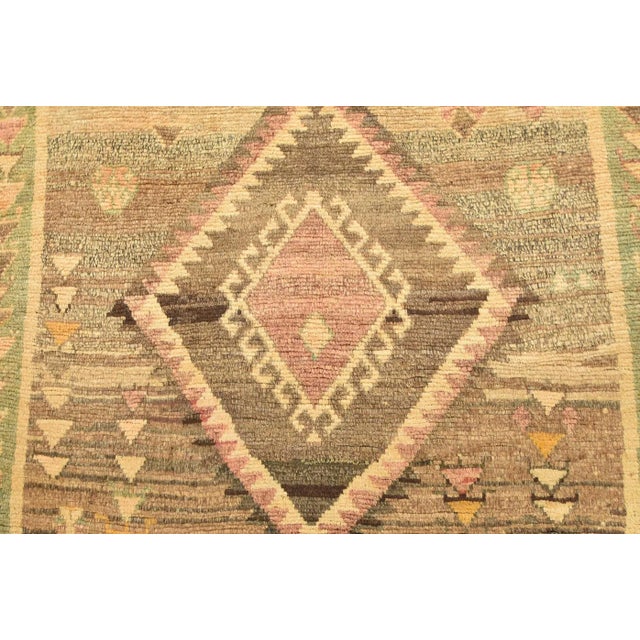 Vintage Tribal Oriental 3’5” X 5’4” Brown Wool Hand-Knotted Area Rug ...