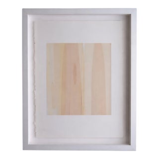 Original Custom Framed Abstract Minimalist Painting in Organic Soft Neutral Tones by Casey R Klein For Sale