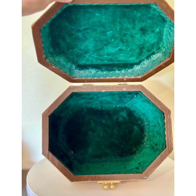 Vintage Anton Pieck Octagonal Illustrated Trinket Box With Velvet Lining For Sale - Image 11 of 11