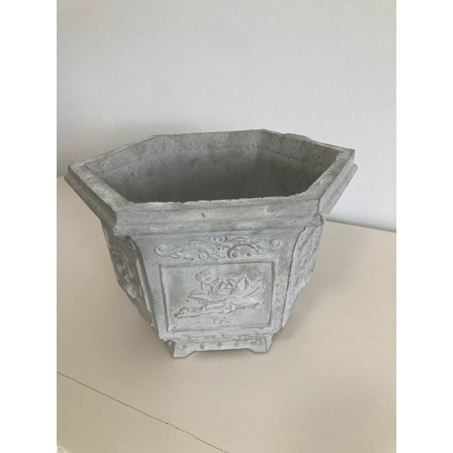 1980s Asian Cast Stone Cache Pot -1 For Sale - Image 5 of 9