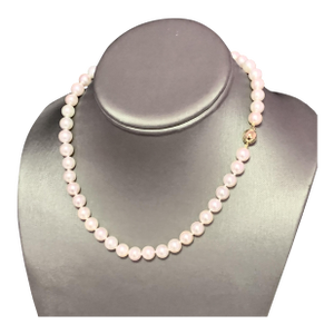 Akoya Pearl Necklace 14k Yellow Gold Certified