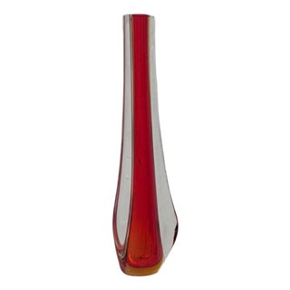 Sommerso Murano Glass Vase by Flavio Poli for Seguso Vetri d'Arte, 1950s For Sale