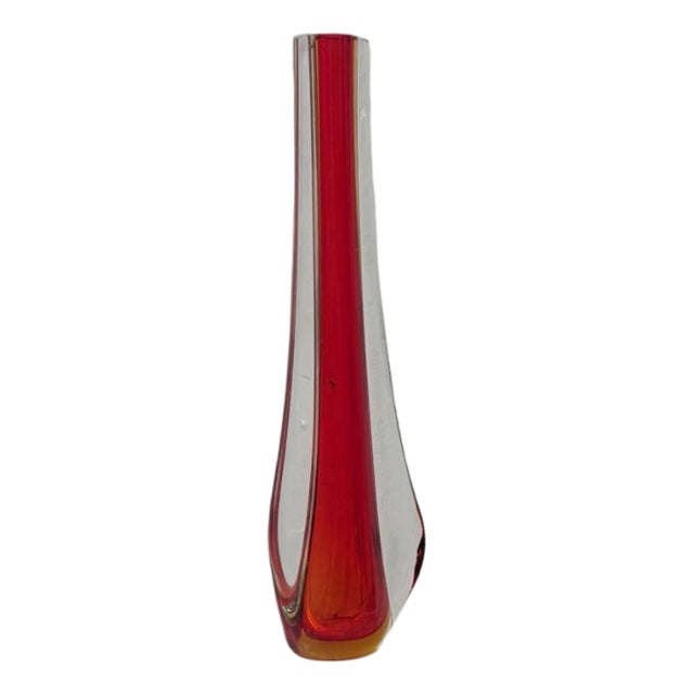 Sommerso Murano Glass Vase by Flavio Poli for Seguso Vetri d'Arte, 1950s For Sale