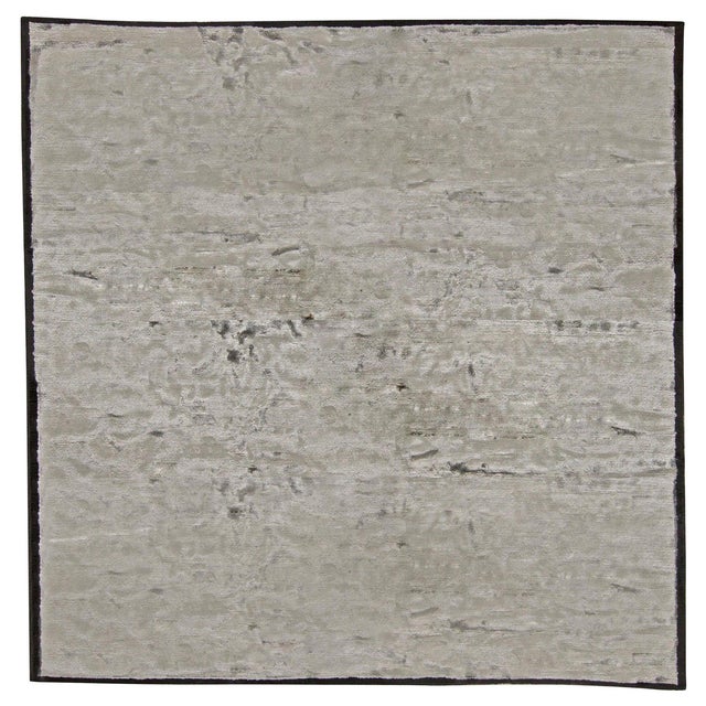 High-Quality Modern Gray Handmade Wool Rug by Doris Leslie Blau For Sale